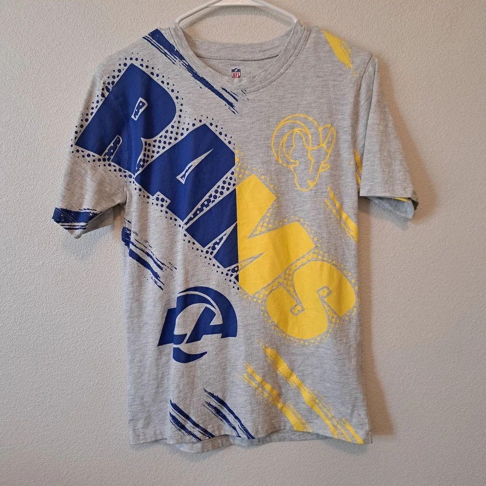 Nike Los Angeles Rams Cooper Kupp 10 Youth T-Shirt Bundle Blue Grey Kids L 14/16